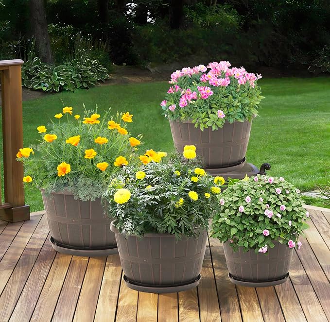 Quarut 10 inch Plastic Flower Pots - Image 5