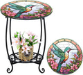 Outdoor Side Table Round Small Mosaic Patio Accent Indoor End Plant Coffee Tea by Cinnvoice