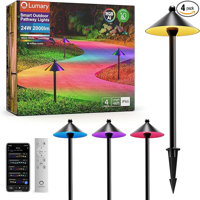 Lumary Smart Low Voltage Pathway Lights 24V 2000LM, Landscape Path Lights by Lumary