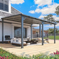 AECOJOY 14' x 12' Gazebo Outdoor Pergola, 12x14 Large Wall-Mounted Hard Top by AECOJOY