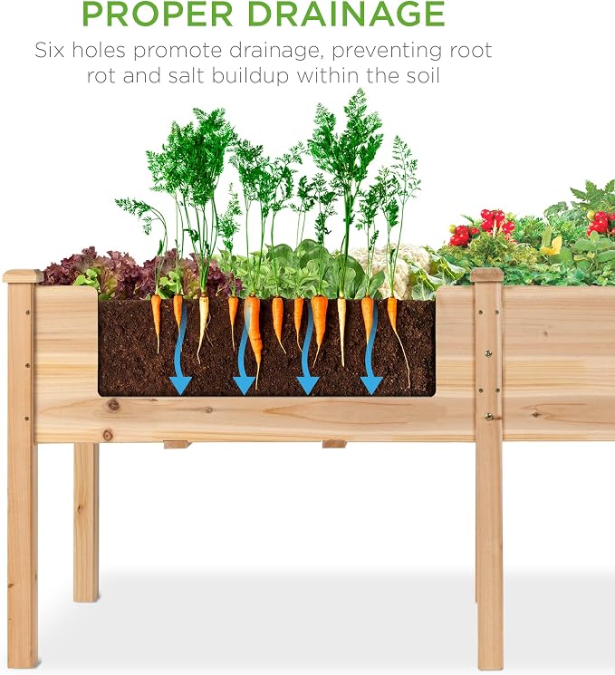 Best Choice Products 72x24x30in Raised Garden Bed, Elevated Wood Planter Box - Image 3
