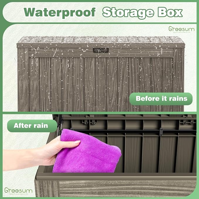 Greesum Outdoor Storage Box 120 Gallon Storage Bin - Image 7