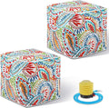 Juexica 2 Pack Ottoman Poufs Indoor Outdoor Inflatable Ottoman Stool Cube by Juexica