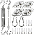 YOFIT 40 Pcs Shade Sail Hardware Kit, 5 Inch Outdoor Sun Sail Accessories by yofit