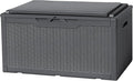 Flamaker Deck Box with Cushion 100 Gallon Waterproof Resin Storage Box with Air by Flamaker