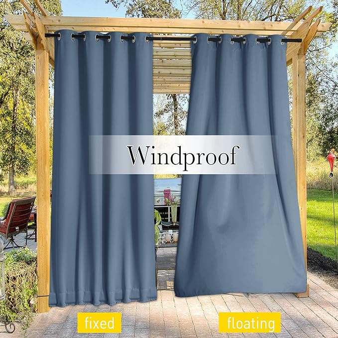 NICETOWN 2 Panels Outdoor Curtains - Image 7