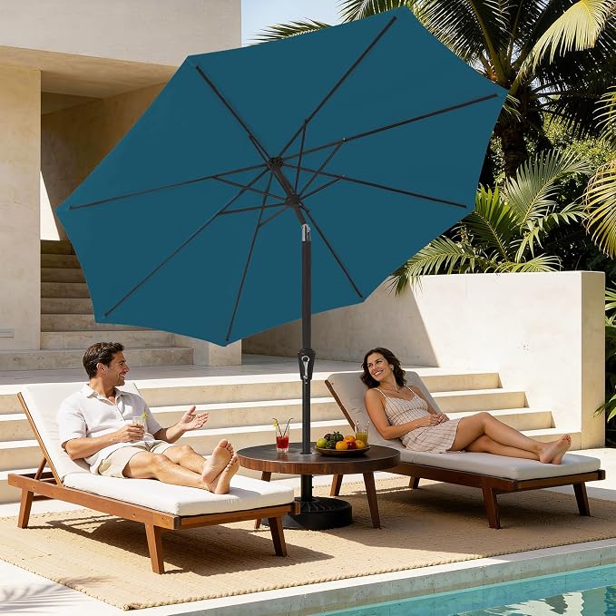 MEWAY 9ft Patio Umbrella Outdoor Table Umbrellas - Image 3