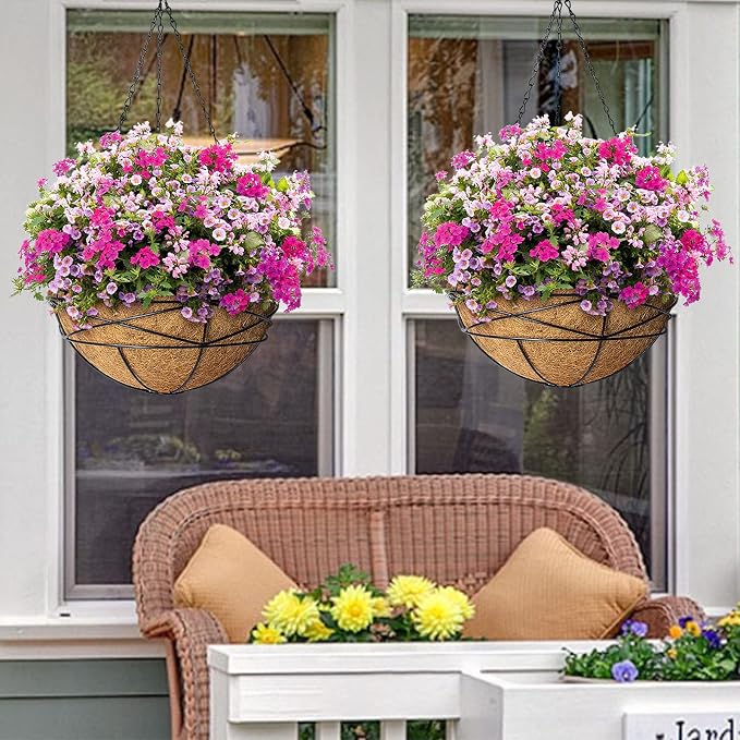 4 Pack 12 Inch Hanging Planters - Image 6