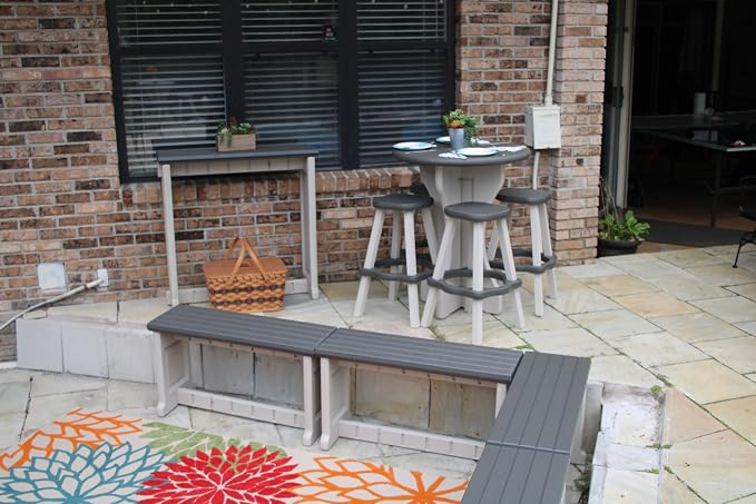 Bench, Deep Grey Top with Warm Grey Sides, 2 Pack - Image 4