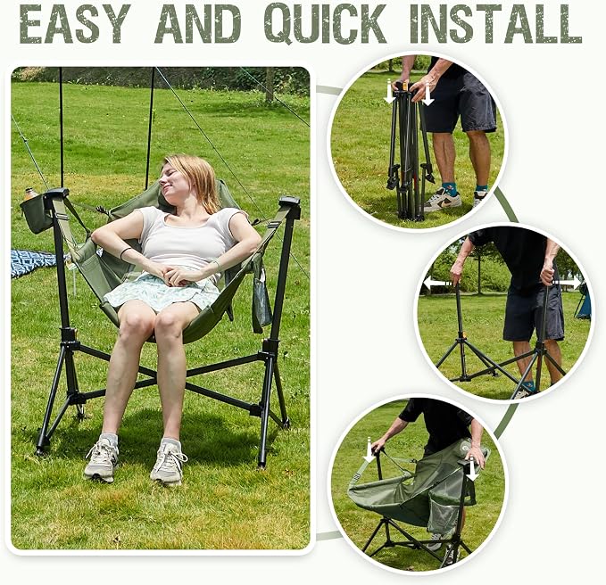 Portal Hammock Camping Chair, Portable Outdoor Swinging Chairs - Image 8