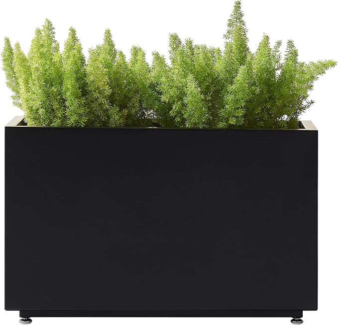 Outdoor Metal Planter Box 26Wx10Dx16H, Large Rectangular Trough Planters by Foresland-MetalPlanter