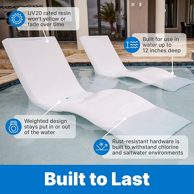 Step2 Vero Pool Lounger, Fade-Resistant, Waterproof Patio Furniture, Pool - Image 5