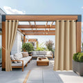 NICETOWN 2 Panels Patio Outdoor Curtains 95 inch Length, Thermal Insulated by NICETOWN