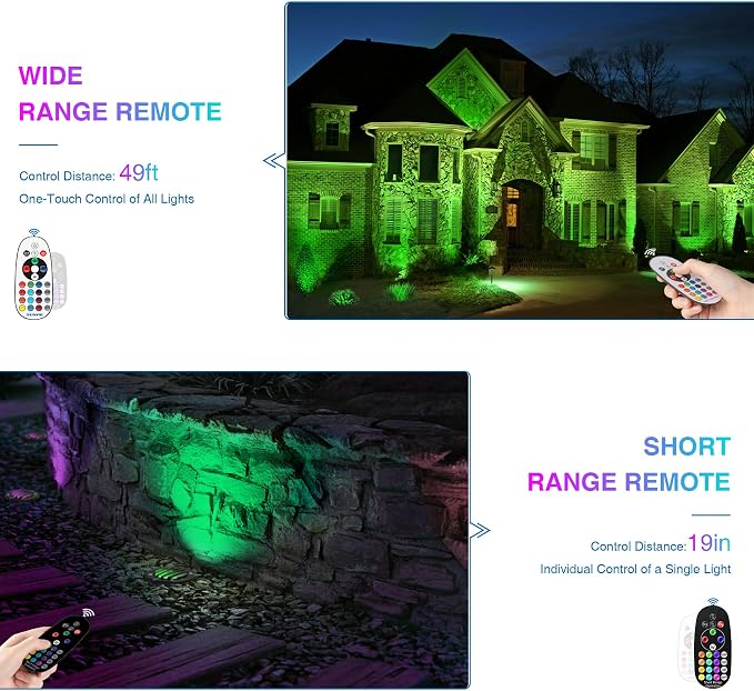 SUNVIE RGBW Well Lights Landscape LED In Ground Color Changing Low Voltage Well - Image 3