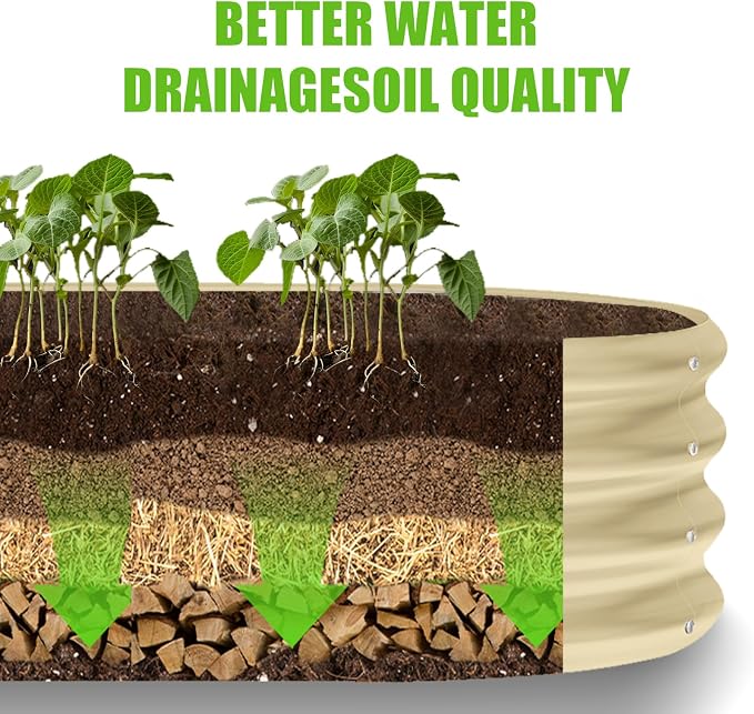 Land Guard 8×2×1ft Galvanized Raised Garden Bed Kit, 108 Gallon Capacity Raised - Image 5