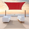 ColourTree TAPR1616 Custom Size 14' x 20' Red Sun Shade Sail Canopy UV Block by ColourTree