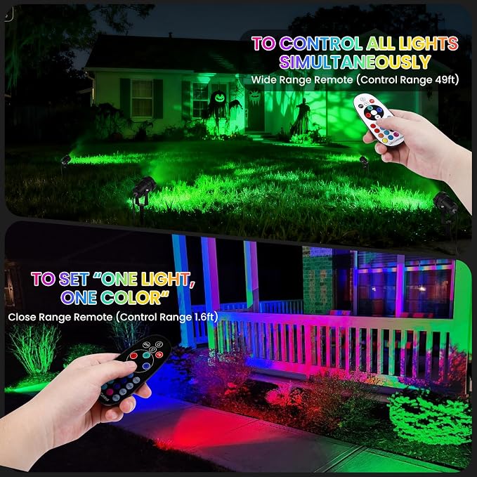 RGBW Multicolor Spotlight Outdoor: 16 Color Changing Landscape Lighting - Image 4