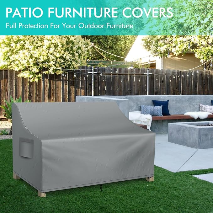 WLEAFJ Patio Sofa Cover Waterproof, Outdoor Loveseat Cover, Heavy Duty Outdoor - Image 5