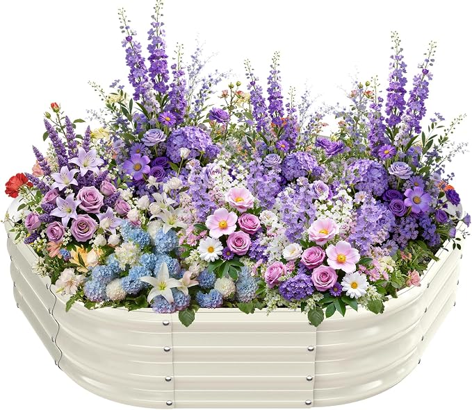 Hexagon Raised Garden Bed, 48 Inch Diagonal & 12 Inch Tall, Galvanized Steel by Unknown