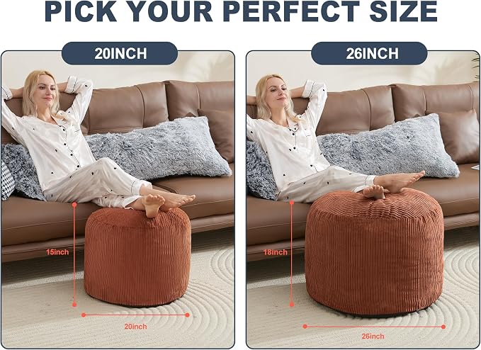 Pouf Ottoman Foot Stools Ottoman - Image 2