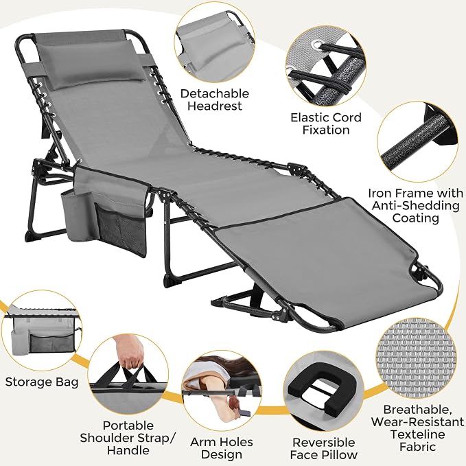 Yaheetech 26.4" Tanning Chair - Image 4