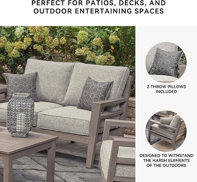 Signature Design by Ashley Hillside Barn Contemporary Nuvella Weather Resistant - Image 5