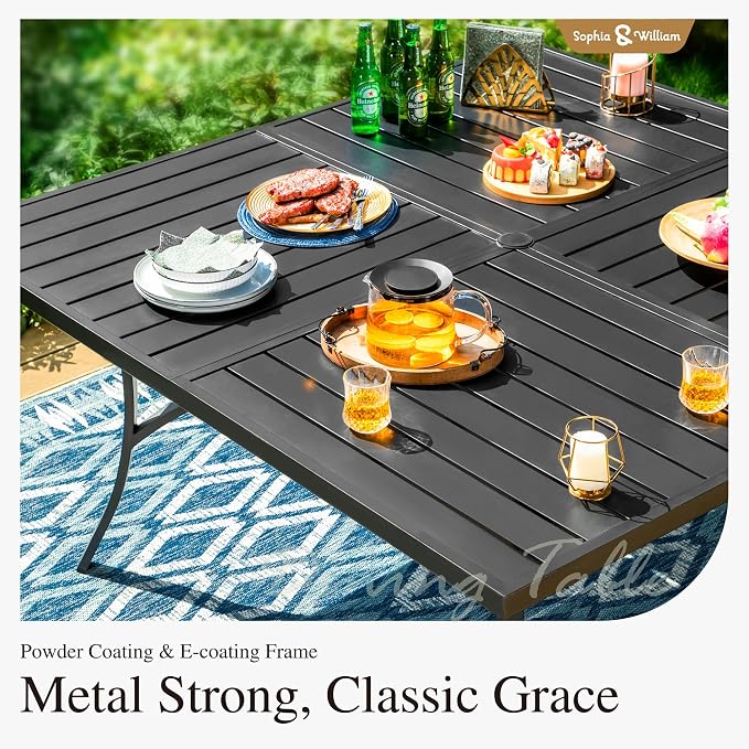 Sophia and William Outdoor Patio Dining Set - Image 7