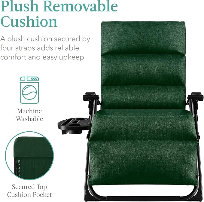 Best Choice Products Oversized Zero Gravity Chair, Folding Outdoor Patio - Image 3