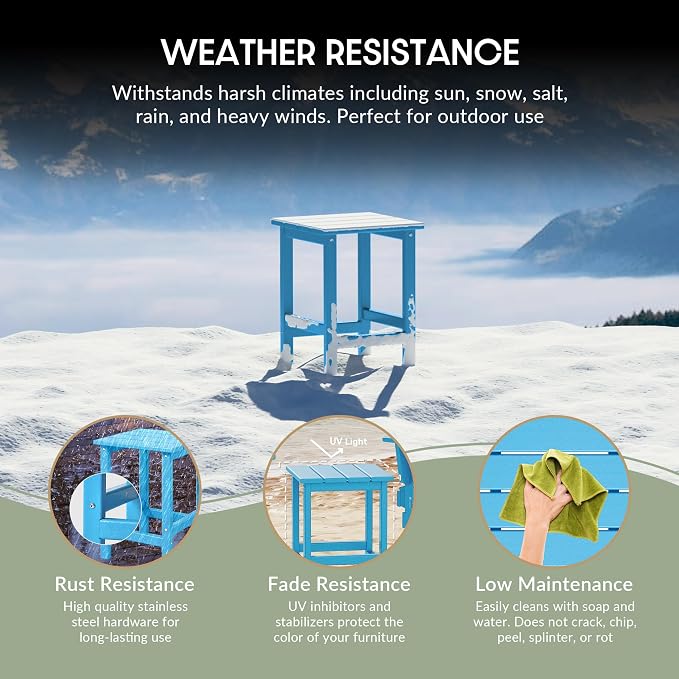 WestinTrends Malibu Square Outdoor Side Table - Image 4