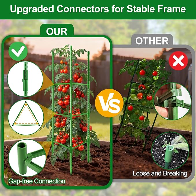 WAENLIR 3-Pack Tomato Cage for Garden, Plant Stakes for Pots, Durable Tomato - Image 5