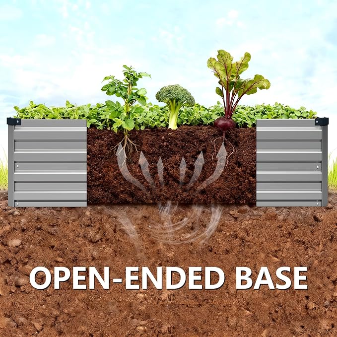 Vengarus 10x3x1FT Galvanized Raised Garden Bed Kit, Outdoor Metal Planter Box - Image 4