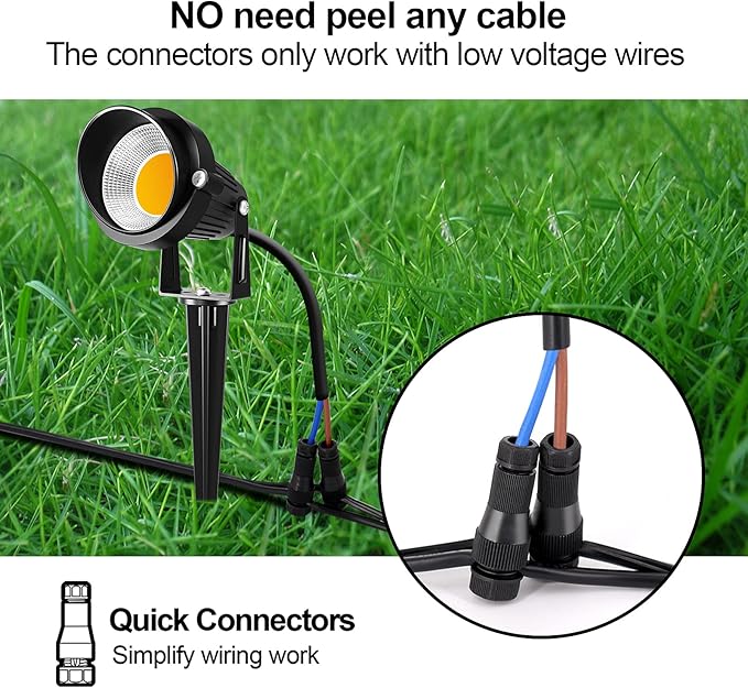 ZUCKEO 10W Landscape Lighting Low Voltage LED Landscape Lights, IP66 Waterproof - Image 4