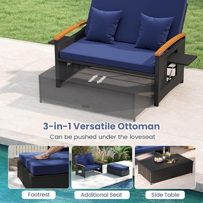 Tangkula Patio Rattan Daybed - Image 6