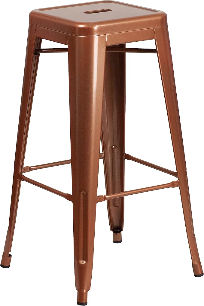 Flash Furniture Commercial Grade 30" High Backless Copper Indoor-Outdoor by FlashFurniture