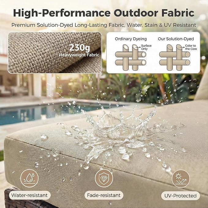 NICESOUL Modern Luxury Outdoor Patio Sectional Furniture Set - Image 9
