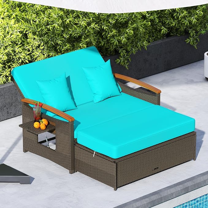 Tangkula Patio Rattan Daybed - Image 2