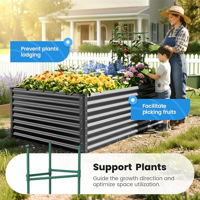 Quictent Galvanized Raised Garden Bed 8x4x2 Ft Tall Metal Planter Box - Image 3