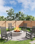 HDPE Rocking Chair Outdoor Set of 4 by Garvee