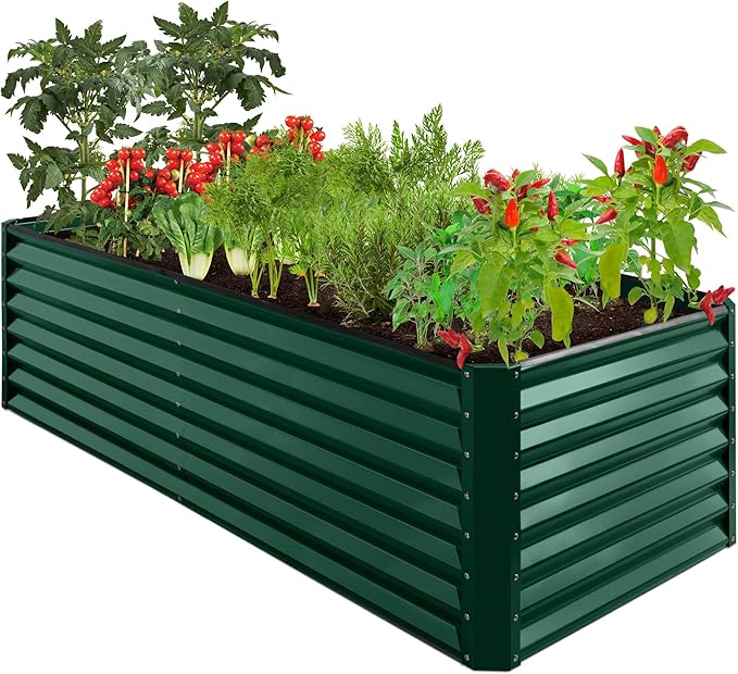 Best Choice Products 8x4x2ft Outdoor Metal Raised Garden Bed, Deep Root Planter by BestChoiceProducts