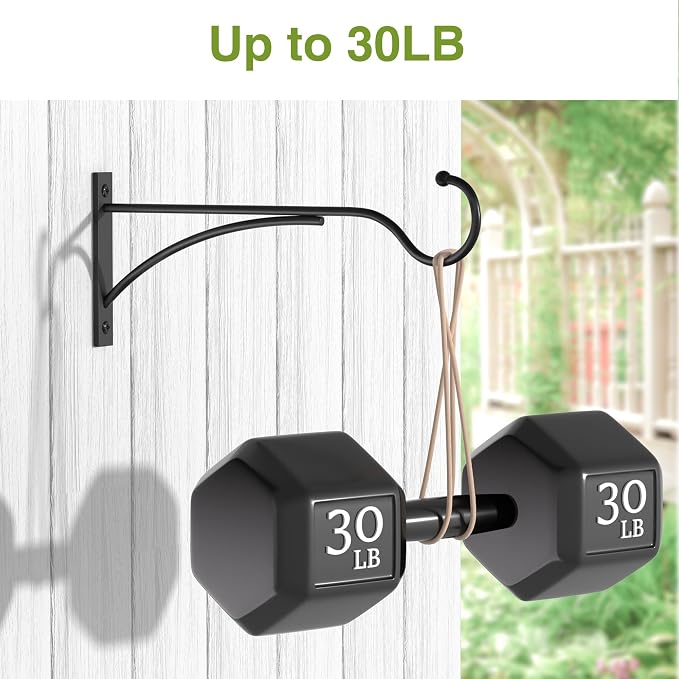 11 Inch 2 Pack Heavy Duty Plant Hangers Outdoor, Metal Plant Brackets - Image 5