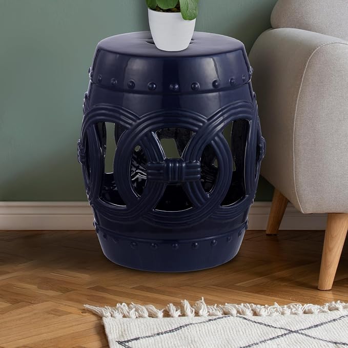 JONATHAN Y TBL1022B Lucky Coins 16" Chinese Ceramic Drum Indoor/Outdoor Garden - Image 4