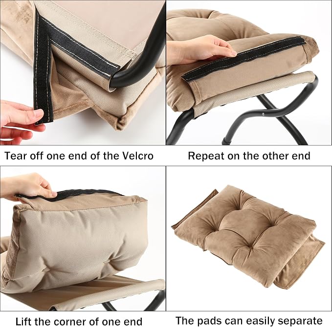 15" Foldable Foot Stool Ottoman - Image 8
