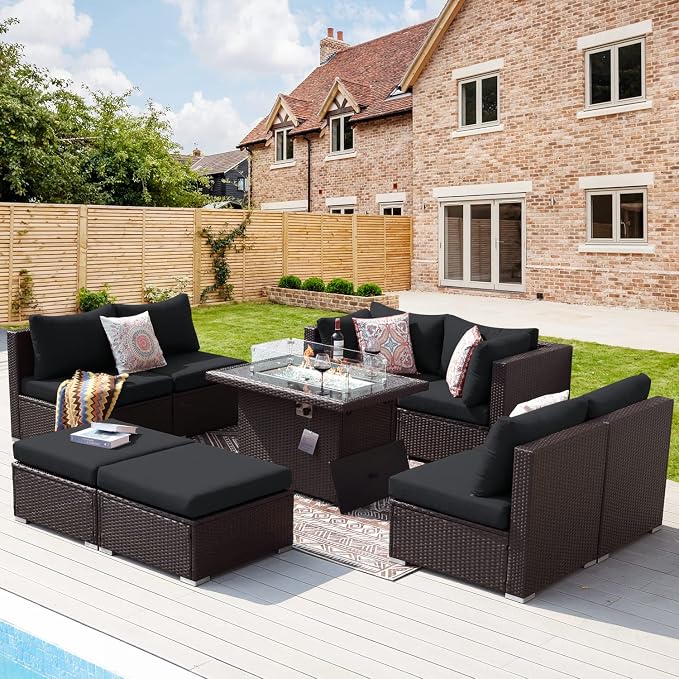 NICESOUL 9 Piece Patio Furniture Set by NICESOUL