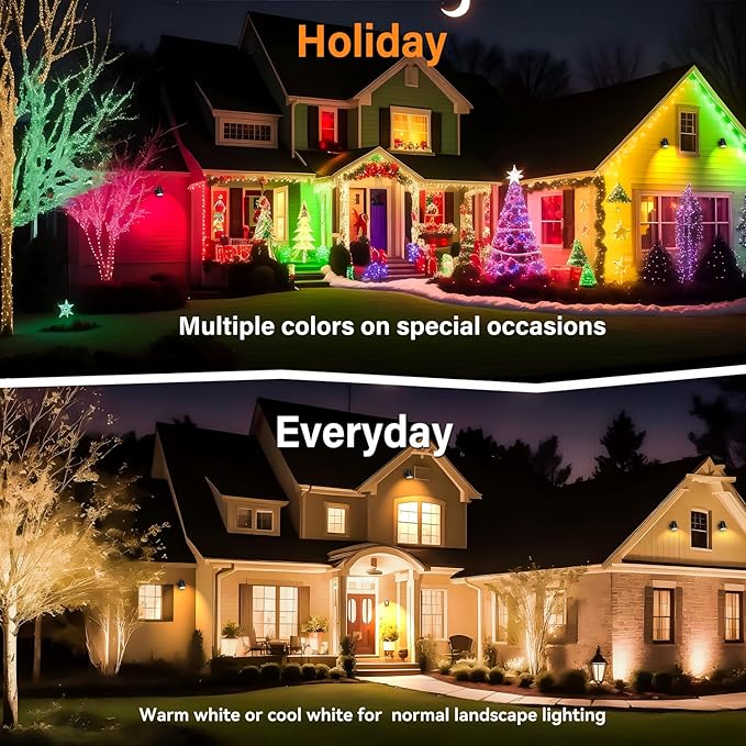 RGBW 8W LED Spotlight with Remote, 16 Color Changing Landscape Lighting - Image 6
