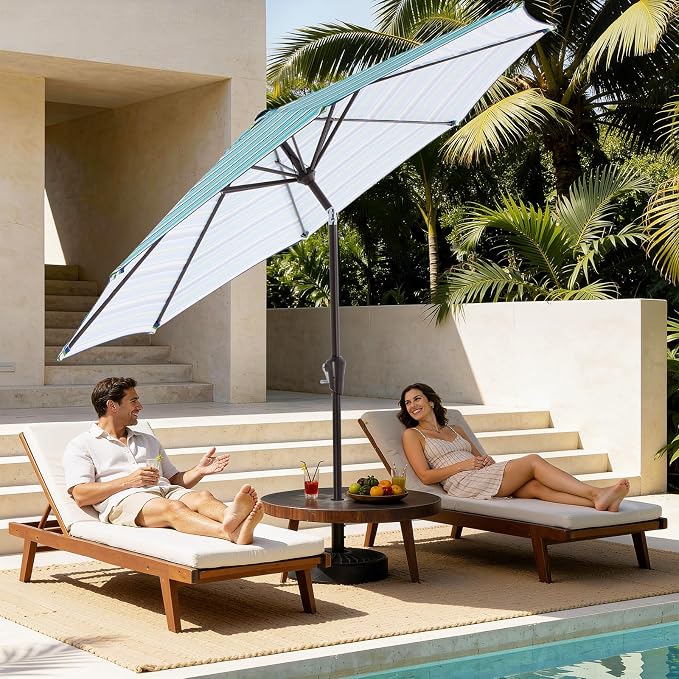 MEWAY 9ft Patio Umbrella Outdoor Table Umbrellas - Image 3