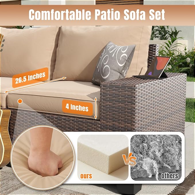 Aoxun 7 Pieces Patio Furniture Set - Image 4