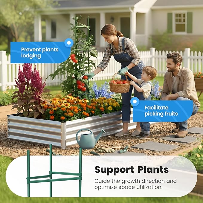 Quictent Galvanized Raised Garden Bed Metal Planter Box Bottomless - Image 2