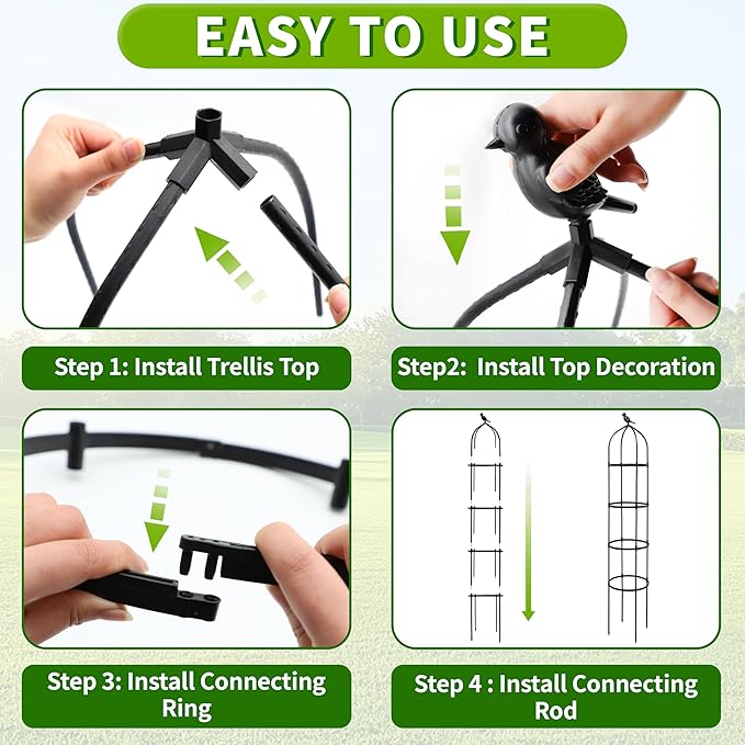 2-Pack 6FT Garden Obelisk Trellis - Image 4