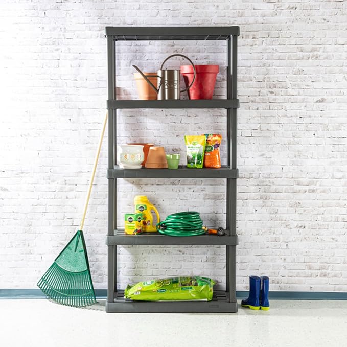 Sterilite 2-Pack 5 Shelf Unit, Heavy-Duty Shelving Storage Rack - Image 6