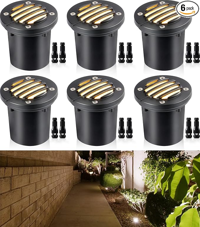 SUNVIE 12W Low Voltage Landscape Lighting Anti-Glare LED Well Lights 12V-24V by SUNVIE